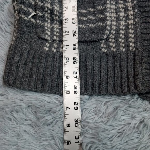 Pink Rose Womens Sweater Cardigan Gray Medium Open Front Pockets‎ Stretch - Picture 7 of 10